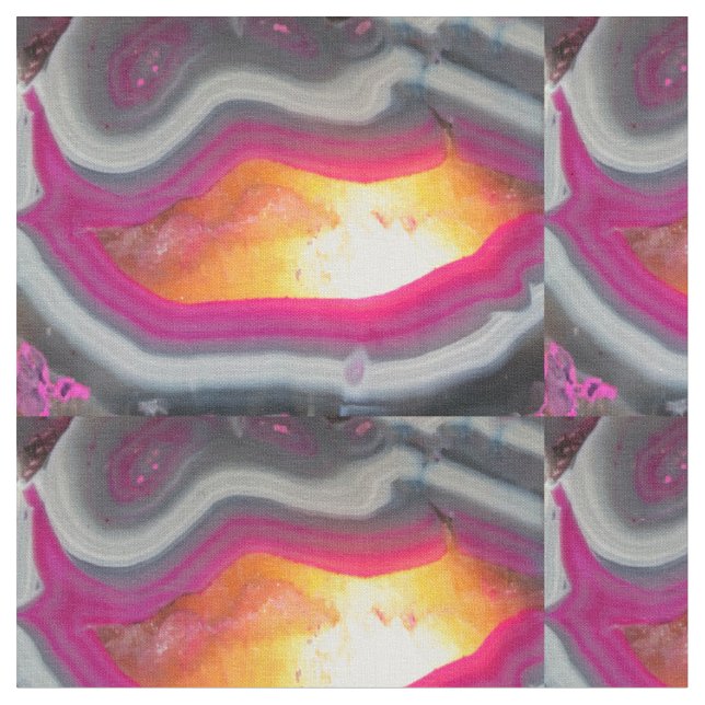 Falln Pink Geode Glow Fabric (Close Up)