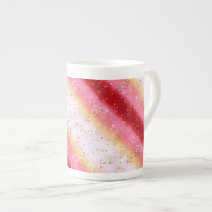 Falln Pink Sakura Sunrise Bone China Mug