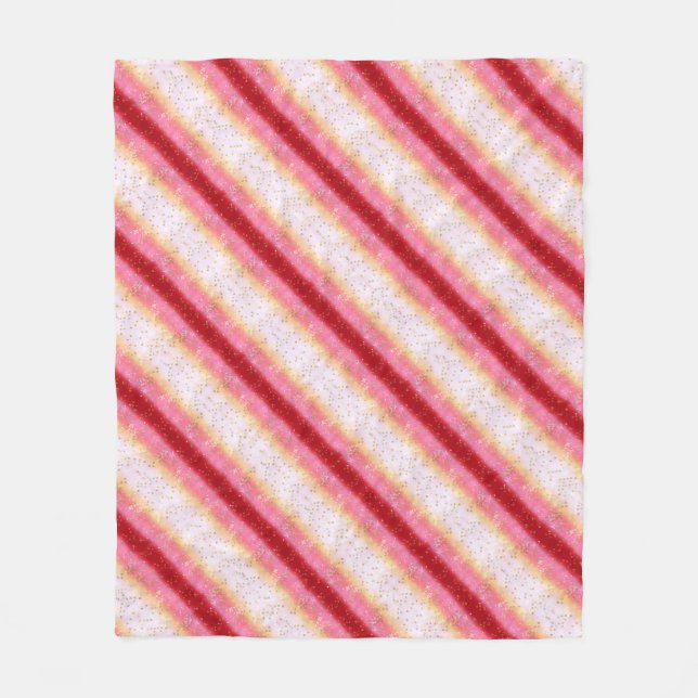 Falln Pink Sakura Sunrise Fleece Blanket (Front)