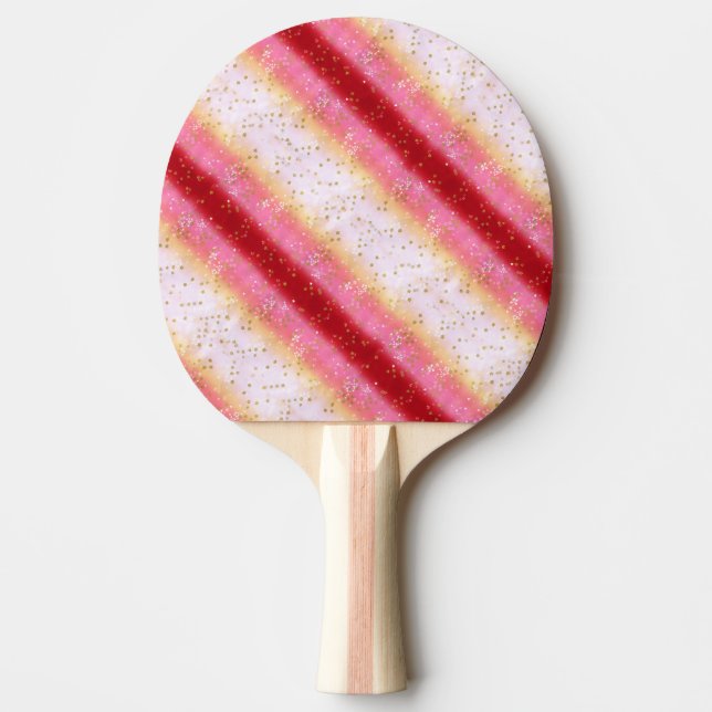Falln Pink Sakura Sunrise Ping Pong Paddle (Front)