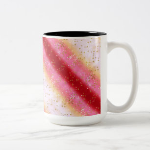 Falln Pink Sakura Sunrise Two-Tone Coffee Mug