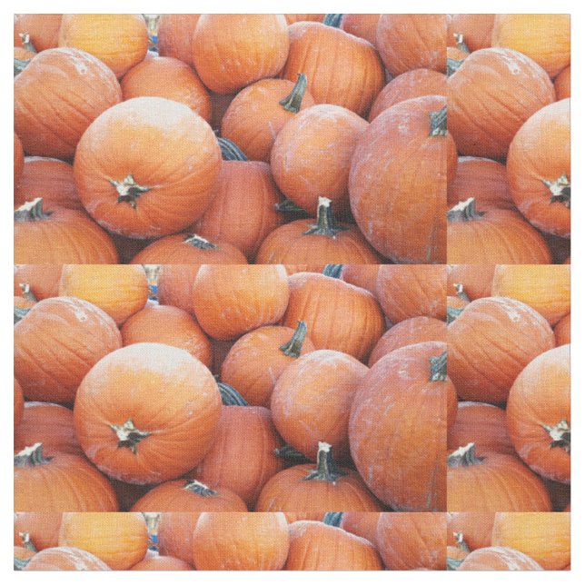 Falln Pumpkin Pile Fabric (Close Up)