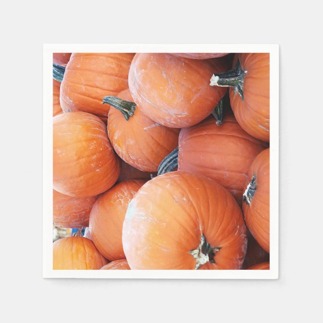 Falln Pumpkin Pile Napkin (Front)