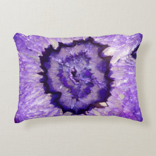 Falln Purple Agate Geode Decorative Cushion