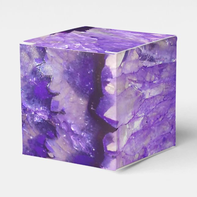 Falln Purple Agate Geode Favour Box (Front Side)