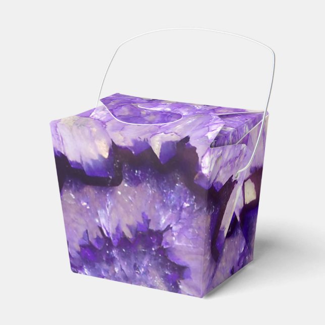 Falln Purple Agate Geode Favour Box (Front Side)