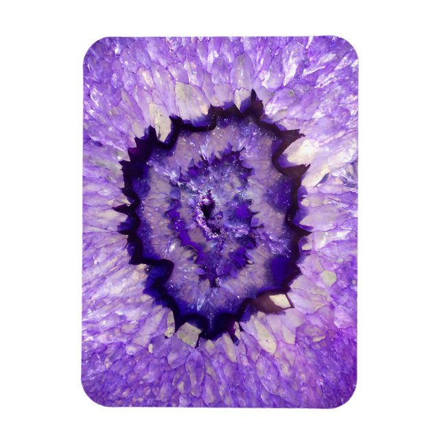 Falln Purple Agate Geode Magnet (Vertical)