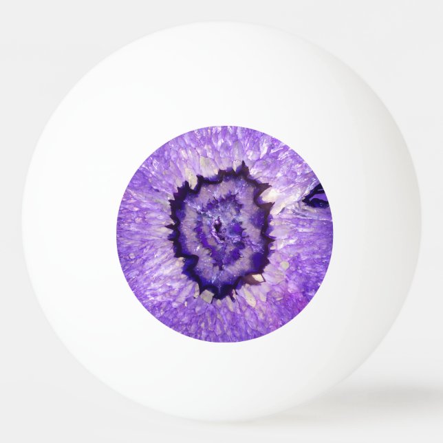 Falln Purple Agate Geode Ping Pong Ball (Front)