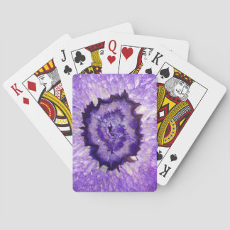 Falln Purple Agate Geode Playing Cards