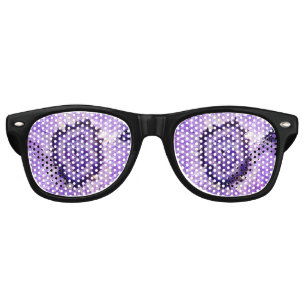 Falln Purple Agate Geode Retro Sunglasses