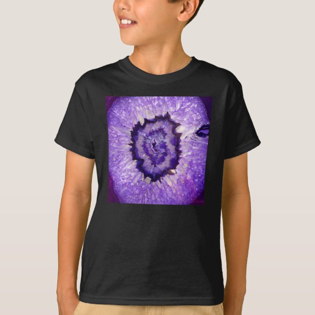 Falln Purple Agate Geode T-Shirt (Front)
