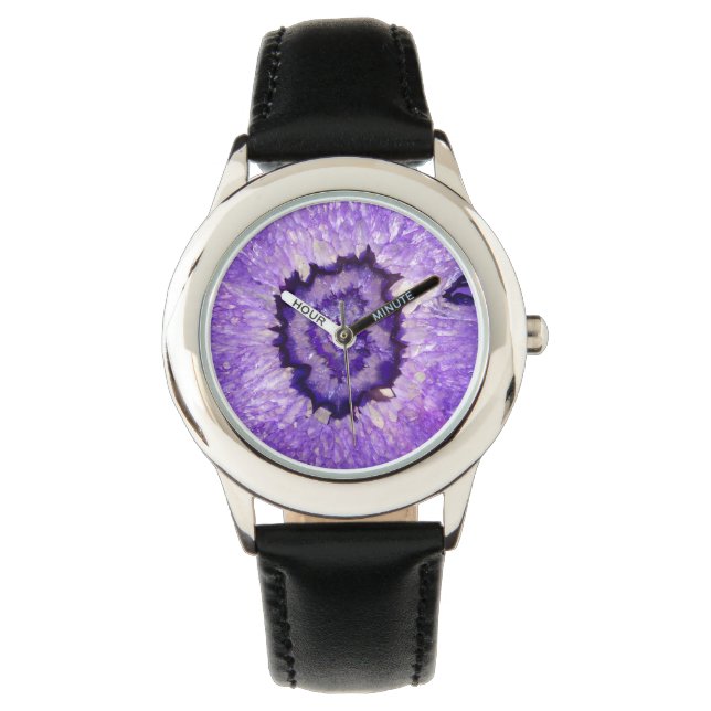 Falln Purple Agate Geode Watch (Front)