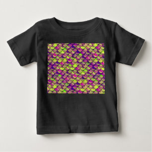 Falln Purple and Green Scales Baby T-Shirt