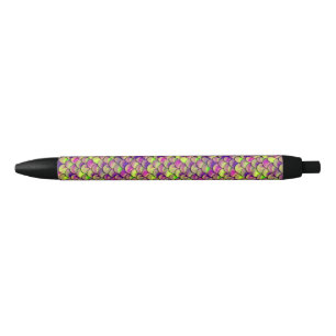 Falln Purple and Green Scales Black Ink Pen