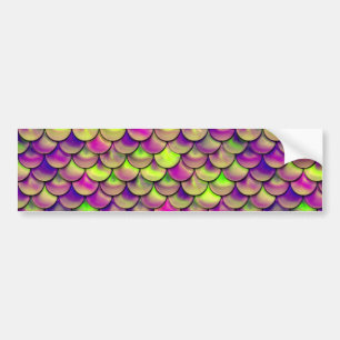 Falln Purple and Green Scales Bumper Sticker