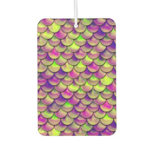 Falln Purple and Green Scales Car Air Freshener