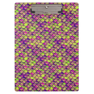 Falln Purple and Green Scales Clipboard