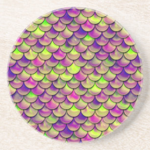 Falln Purple and Green Scales Coaster