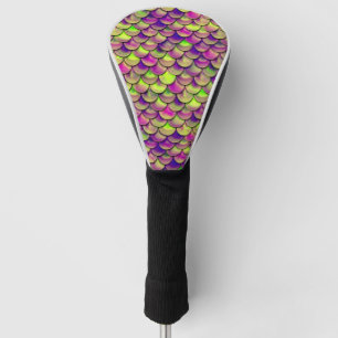 Falln Purple and Green Scales Golf Head Cover
