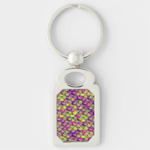 Falln Purple and Green Scales Key Ring