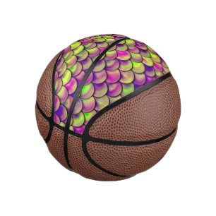 Falln Purple and Green Scales Mini Basketball