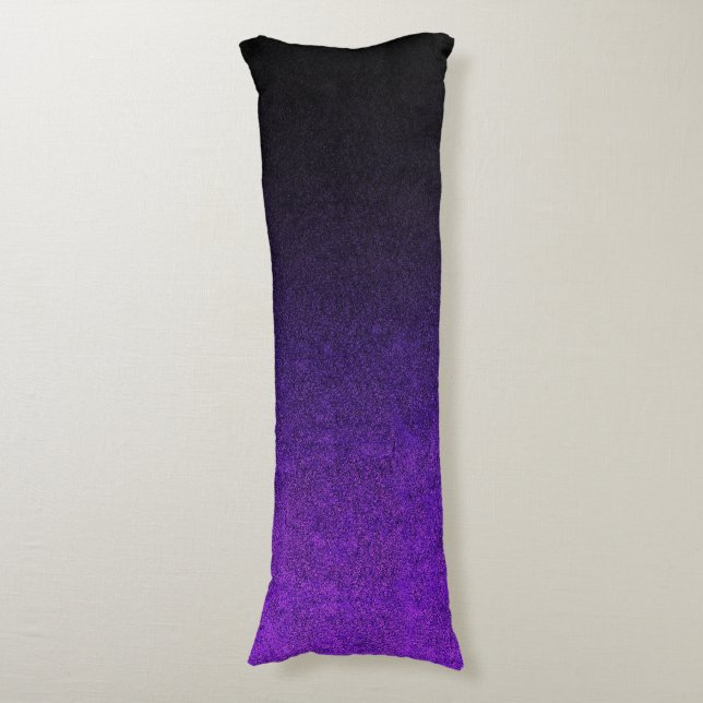 Falln Purple & Black Glitter Gradient Body Cushion (Front Vertical)