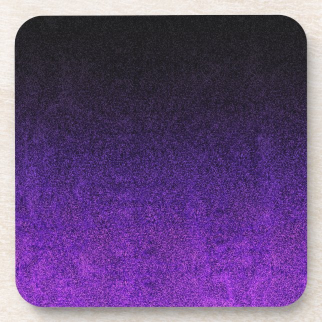 Falln Purple & Black Glitter Gradient Coaster (Front)