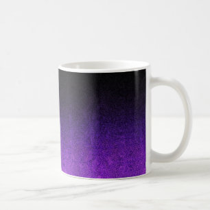 Falln Purple & Black Glitter Gradient Coffee Mug