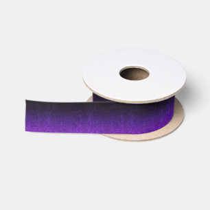Falln Purple & Black Glitter Gradient Satin Ribbon