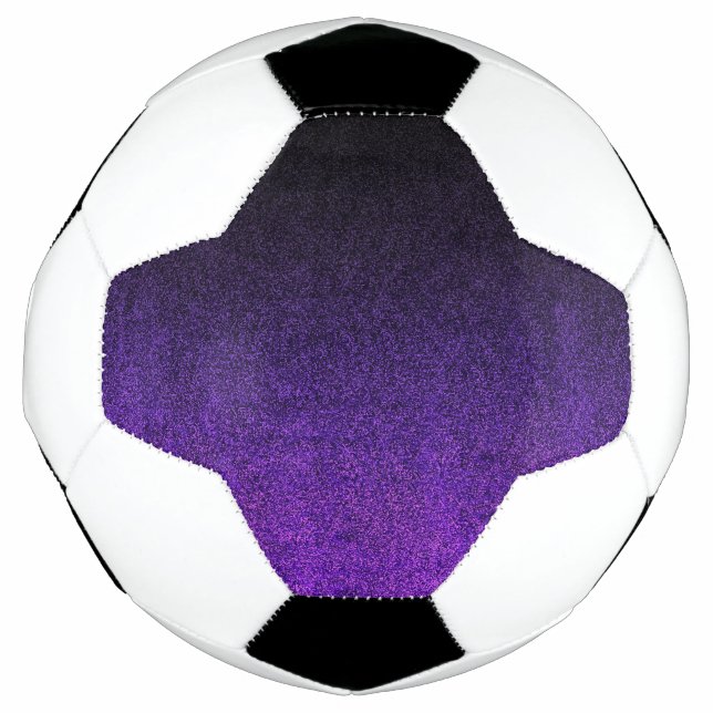 Falln Purple & Black Glitter Gradient Soccer Ball (Front)