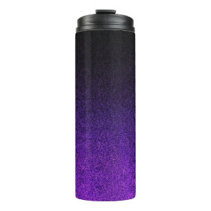 Falln Purple & Black Glitter Gradient Thermal Tumbler