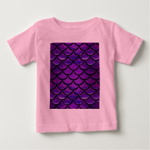 Falln Purple & Blue Mermaid Scales Baby T-Shirt