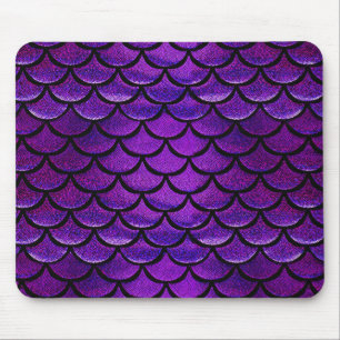 Falln Purple & Blue Mermaid Scales Mouse Pad