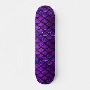 Falln Purple & Blue Mermaid Scales Skateboard