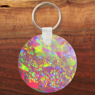 Falln Rainbow Brazilian Opal Key Ring