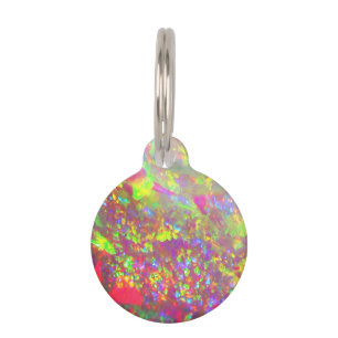 Falln Rainbow Brazilian Opal Pet Tag