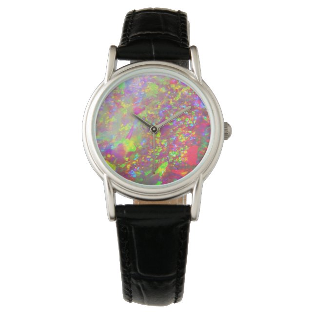 Falln Rainbow Brazilian Opal Watch (Front)