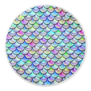 Falln Rainbow Bubble Mermaid Scales Ceramic Knob