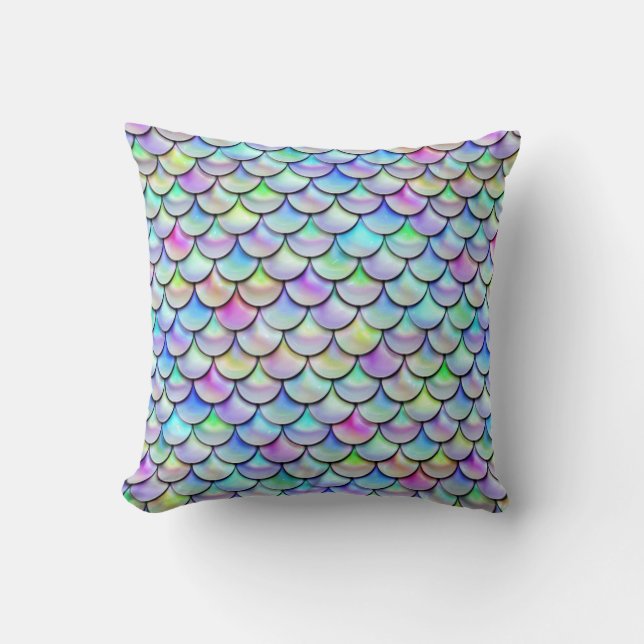 Falln Rainbow Bubble Mermaid Scales Cushion (Front)