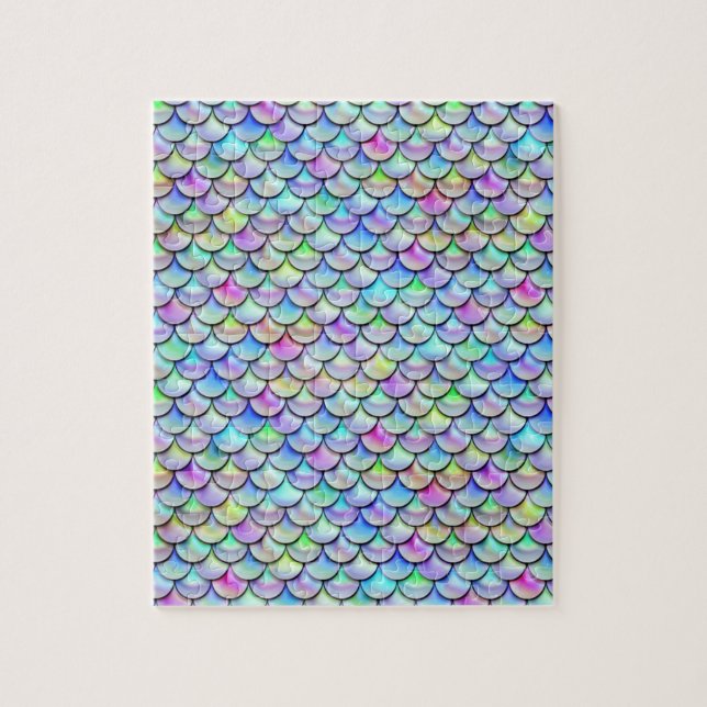 Falln Rainbow Bubble Mermaid Scales Jigsaw Puzzle (Vertical)