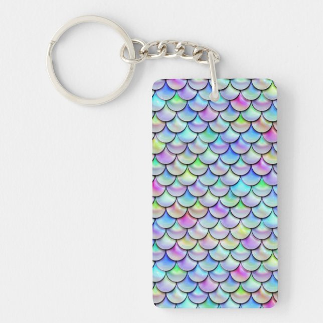 Falln Rainbow Bubble Mermaid Scales Key Ring (Front)