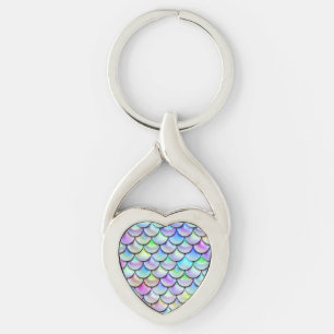 Falln Rainbow Bubble Mermaid Scales Key Ring