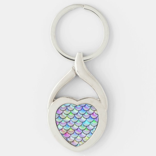 Falln Rainbow Bubble Mermaid Scales Key Ring (Front)