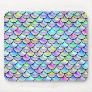 Falln Rainbow Bubble Mermaid Scales Mouse Pad