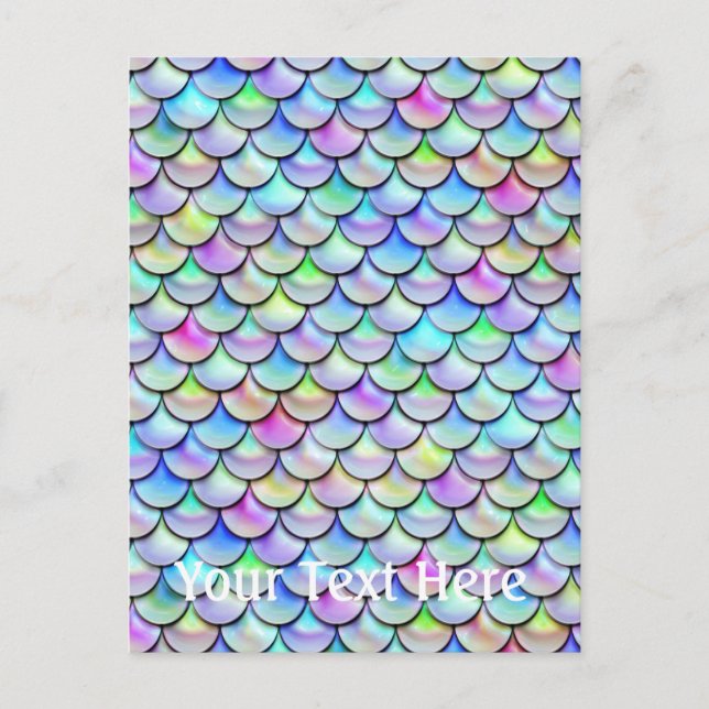 Falln Rainbow Bubble Mermaid Scales Postcard (Front)