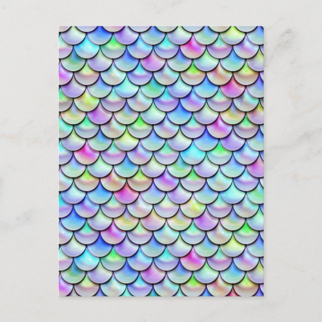 Falln Rainbow Bubble Mermaid Scales Postcard (Front)