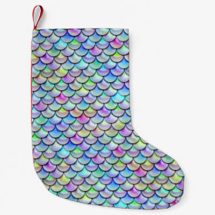 Falln Rainbow Bubble Mermaid Scales Small Christmas Stocking
