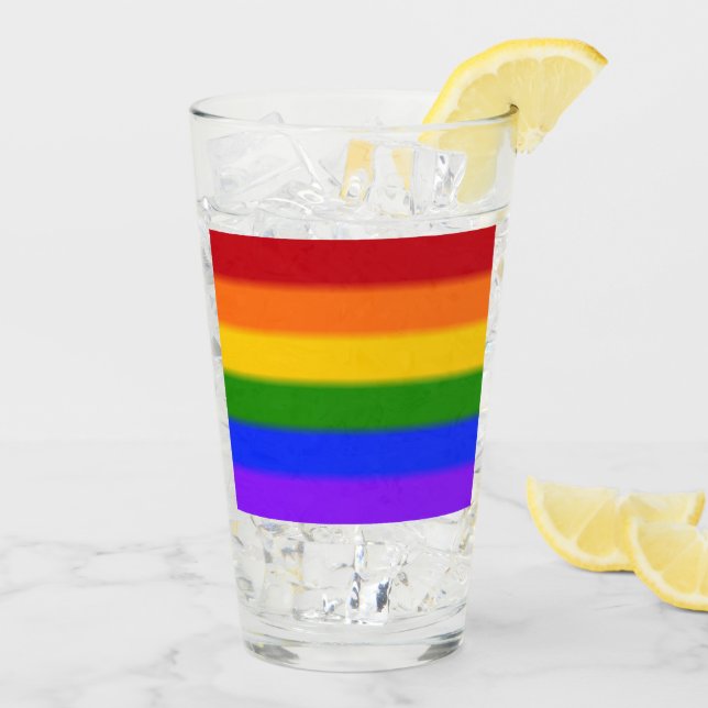 Falln Rainbow Gay Pride Flag Glass (Back Ice)