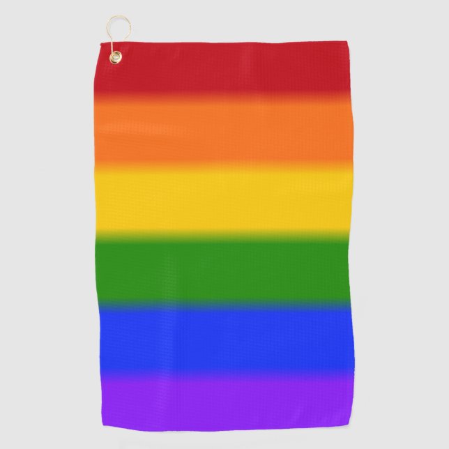Falln Rainbow Gay Pride Flag Golf Towel (Front)
