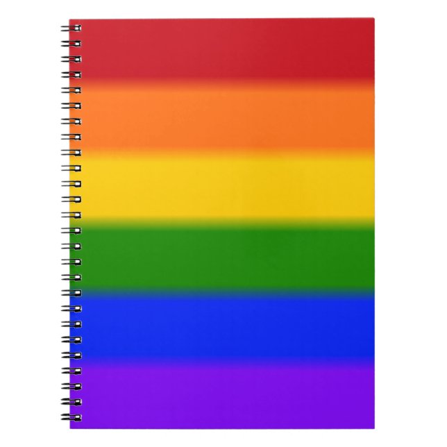 Falln Rainbow Gay Pride Flag Notebook (Front)